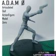 aU a ” afl Dall ActionFigure Model Zero NTA th LAPTOP & 3DPRINTER A.D.A.M 0 (Articulated Doll Actionfigure Model 0) - Resin 3D Printed