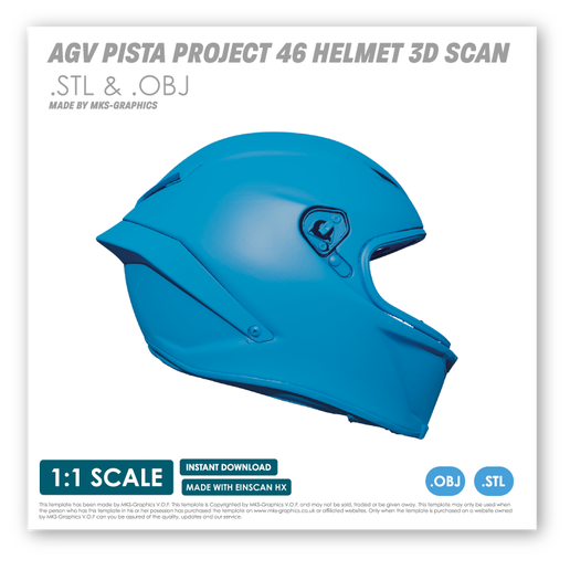 agv pista free 3d obj AGV PISTA PROJECT 46 HELMET 3D SCAN (.OBJ AND .STL)