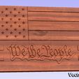 US-Flag-We-The-People-Vector-Version-©.jpg US Flag and Map - We The People - Pack - CNC Files For Wood, 3D STL Models
