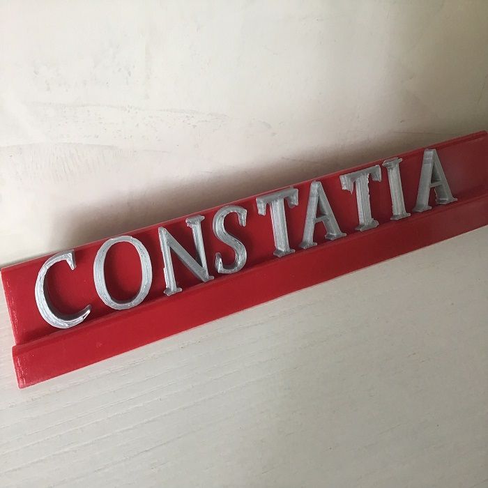 Download file CONSTANTIA font uppercase 3D letters STL file • 3D