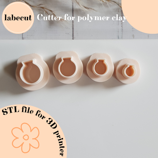 Mini vase polymer clay cutter