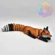 fox_03_wm2.jpg STL-Datei Fuchs - Flexi-Gelenktier (Druck an Ort und Stelle, keine Stützen)・3D-druckbare Vorlage zum herunterladen