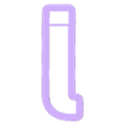 j_Low_case.stl heinrich - alphabet font - cookie cutter