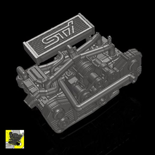 0110_Engine_EJ20_Subaru_WRX_0110_124_scale.jpg Fichier STL Moteur 1/24 Scale EJ20/EJ25 Subaru WRX・Plan pour impression 3D à télécharger, PWLDC