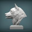 Husky4.jpg Husky bust 3D print model