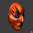 08.jpg Japanese Bugaku Mask - Devil Mask -Halloween Cosplay 3D print model