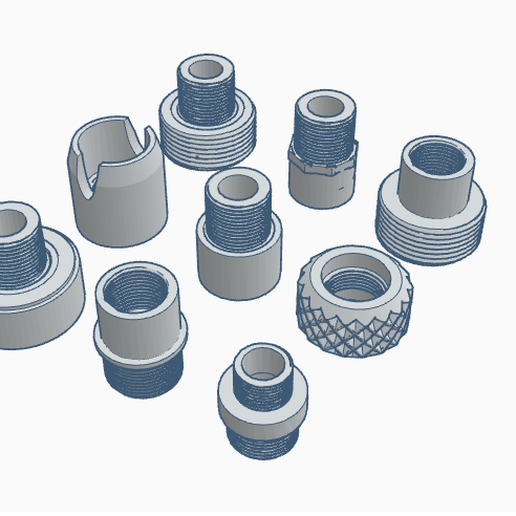 Embout filetage plusieurs modèle Airsoft 3D model