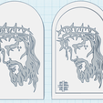 Jesus-Christ-icon.png Jesus Christ icon, inscription IC XC NIKA, Christian Gift, Home Wall Art Decor, spiritual medalion PACK of 2 models