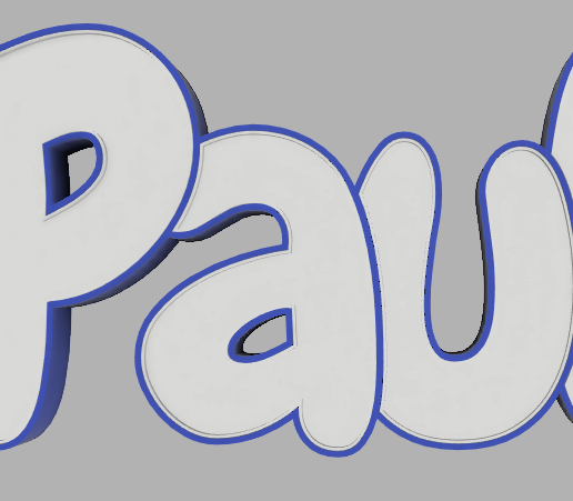 Lampe prénom Paul 3D model