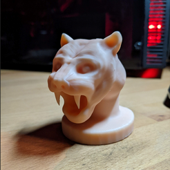 tiger_cults_printed.png Roar of Majesty: A Captivating 3D Cat Head Bust