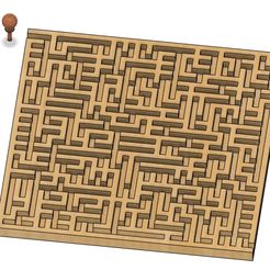 Sans titre 2.jpg Fichier STL LABYRINTHE - JEU - ENFANT - CASSE TÊTE - LOGIQUE - ESPRIT・Objet pour imprimante 3D à télécharger