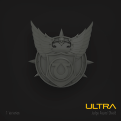 ultra1.png Download STL file ULTRA ROUND JUDGE SHIELD • 3D printer object, hpbotha