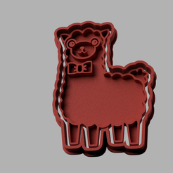 Llama.png Télécharger fichier STL Les appels de biscuits à la découpe • Objet pour impression 3D, MaybellineM