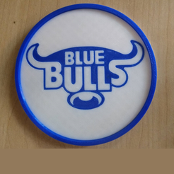 Bulls-flat-1.png Free STL file SOUTH AFRICAN RUGBY - BULLS - COASTER - FOR MOSAIC PALETTE OR MULTI COLOUR PRINTERS - MULTIPLE STL'S・3D printing idea to download