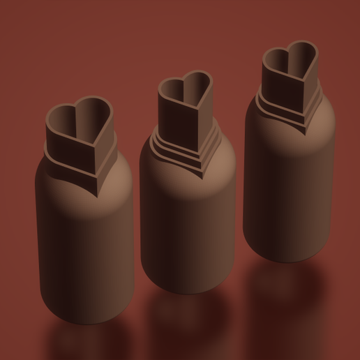 LOVE MICRO POLYMER CLAY CUTTER. 8mm 9mm 10mm 3D model