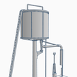 Water-Tower-02-17.png Cylindrical Sectional Water Tower - OO Gauge / 1:76 Scale