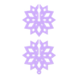snowflake_2021_V2.stl 3D Snowflakes (Slotted)