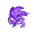 Sonic_The_Hedgehog__Pose_V4.stl Sonic The Hedgehog-running pose-Sega game mascot -Fanart