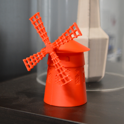 moulin-5.png Descargar archivo STL gratis El molino Rojo • Objeto para impresora 3D, leFabShop
