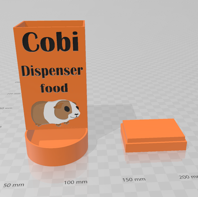 Download free STL file Guinea pig hamster food dispenser • 3D print ... - Custom Hamster Food Hopper Design