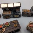 Kitchen4.jpg Inn & Tavern Items - Set 2 - Kitchen and Food - 28mm gaming - Sample Items