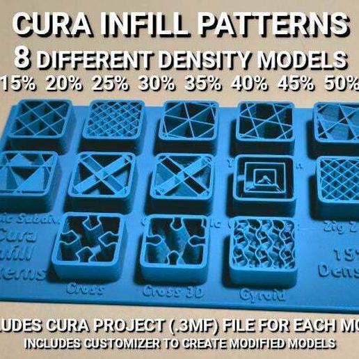 Cura Infill Patterns Display Models 3D model