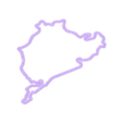 Nurburgring.stl настенная вешалка с силуэтом Нюрбургринга