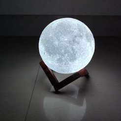 Moon.jpg Бесплатный STL файл Moon Lamp 5 inch with cap・Шаблон для загрузки и 3D-печати, Amit_Jain