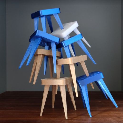 4 legged stool... aka chair. stack them higher 3D model