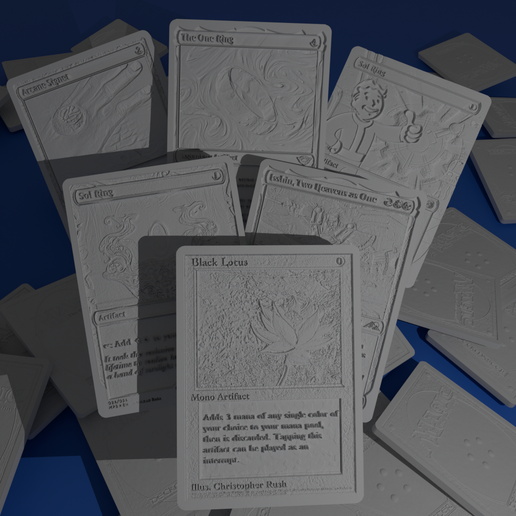 MTG cards Bundle #1 (16 pcs) 3D File for 3D printingCults