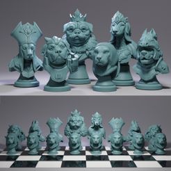 DOG-3.jpg Free STL file Chess of dog・3D printing model to download