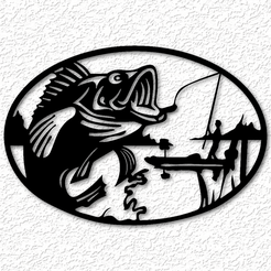 project_20230611_1033475-01.png bass fishing wall art fathers day wall decor 2d art