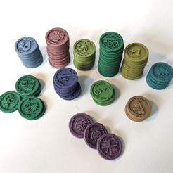 PXL_20220505_104940595.jpg 3D file Command tokens for futuristic wargame of the 40th millennium・3D printer design to download