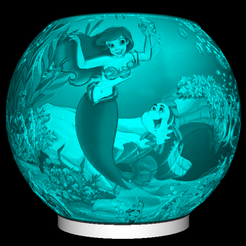 Screenshot_20230216_211710.png 3D file SPHERE NIGHT LIGHT THE LITTLE MERMAID LITHOPHANE・3D print object to download