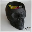 SkullVase_V2_7.jpg Free STL file Skull V2 - Vase mode・Object to download and to 3D print