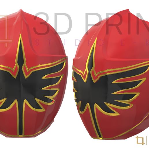 🪖 Power Rangers Mystic Force Red Ranger helmet・ STL File for 3D ...
