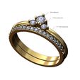 Double-wedding-Diamond-Crown-3mm-2mm-stones-ring-size7-00.jpg Crown Diamant Schutz Hochzeit Verlobungsring US Größe 7 3D-Druck Modell