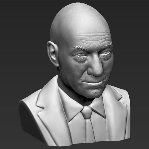 professor-x-charles-xavier-bust-ready-for-full-color-3d-printing-3d-model-obj-mtl-fbx-stl-wrl-wrz-3.jpg Professor X Charles Xavier from X-Men bust full color 3D printing