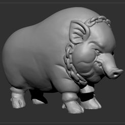 grouik.jpg Free OBJ file Piggy Bank・3D printing template to download