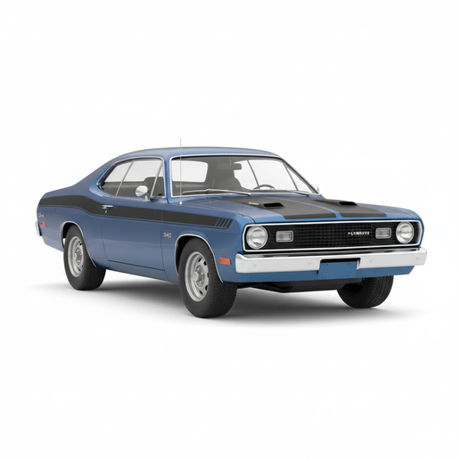 Plymouth Duster 340 truck, vintage car, hypercar, sports car, SUV, car, car STL, vehicle, pickup, diorama, car 3D, supercar, garage, drift car, muscle car, automobile, classic car, race car, car model, JDM