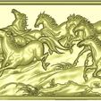 eight_horse1.jpg horses background wall relief 3d model