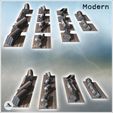3.jpg Set of destroyed and derailed train and locomotive carcasses (5) - Modern WW2 WW1 World War Diaroma Wargaming RPG Mini Hobby