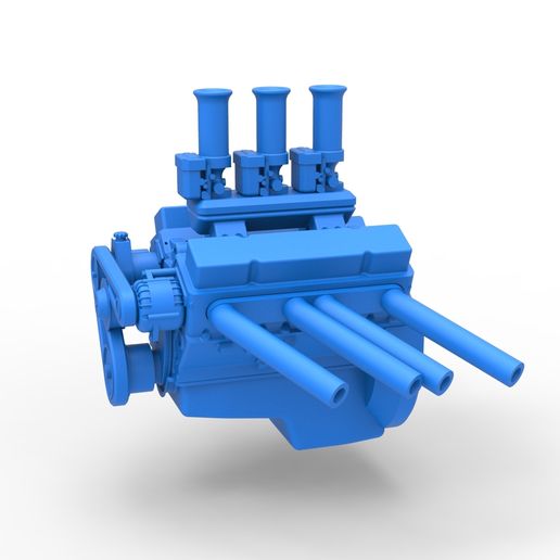 Engine V8 for Hot rod Version 2 (1:25 Scale)
