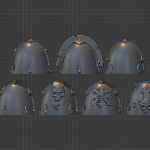 Retro Renegade Shoulder Pads 3D model