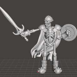 undeadskeletonwarrior1.jpg STL file SKELETON UNDEAD WARRIOR MINIATURE MODEL FOR FANTASY GAMES DND・3D printer model to download, 3DScanWorld