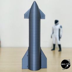 SN8_model_004.jpeg Fichier STL gratuit Starship (Impression facile - Mode Vase)・Design imprimable en 3D à télécharger