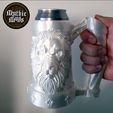 08_2.jpg Fichier STL gratuit Mugs mythiques - Lion's Brew - Porte-canette / Conteneur de stockage・Objet imprimable en 3D à télécharger