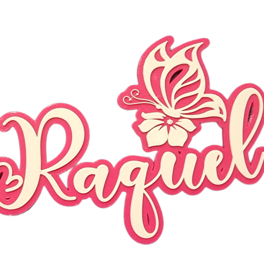 🏷️ Raquel name tag・ STL File for ・Cults