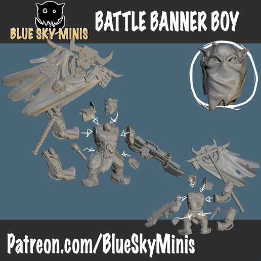 hd vs 5 Patreon.com/BlueSkyMinis Battle Banner Boy
