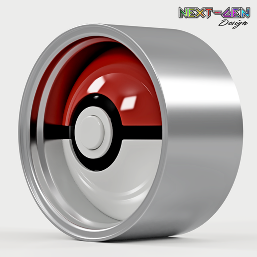 🐉 Next-Gen Rim - Pokemon Pokeball "Fan Art" Wheel (STL file)・Archivo ...